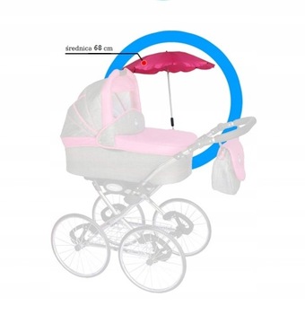 Зонт универсальный для коляски, защита от солнца, УФ-фильтр 50, льняной меланж PL