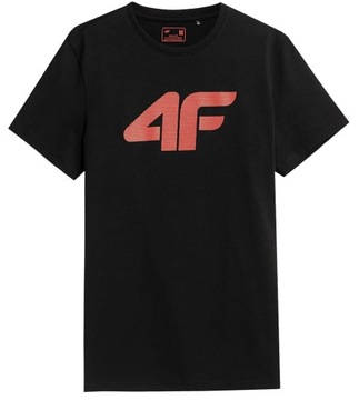 T-SHIRT 4F MĘSKI H4L22 TSM353 CZARNY R. M