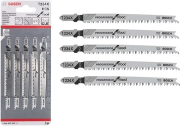 Brzeszczoty 5szt drewno sklejka płyta Bosch T234X