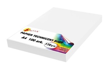 Papier techniczny brystol biały 170g 100 ark. A4