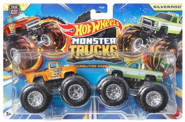 Hot Wheels MONSTER TRUCKS zestaw HWN61 demolition SILVERADO