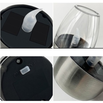 Набор из 5 солнечных светодиодных свечей с датчиком и водонепроницаемостью IP65