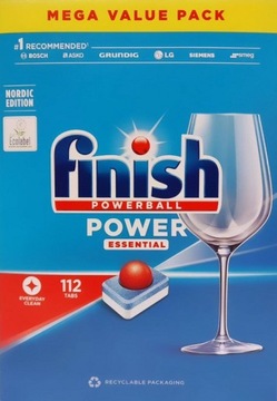 FINISH ALL IN1 POWER ESSENTIAL 112SZT TABLETKI DO ZMYWARKI TABLETKI