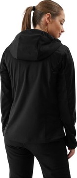 KURTKA PRZEJŚCIOWA SOFTSHELL Z KAPTUREM DAMSKA 4F F215 CZARNA r M