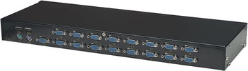 16-портовый KVM-переключатель Intellinet, комбинированный USB-порт для монтажа в стойку