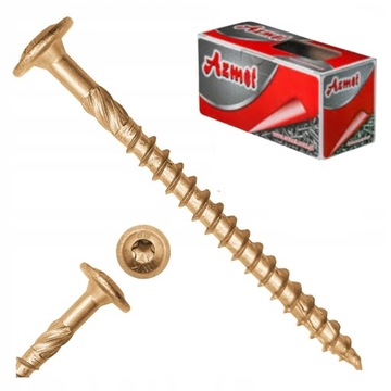 WKRĘTY CIESIELSKIE 6X120 DO DREWNA ŁEB TALERZYKOWY - 100 SZT.