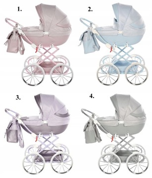 TAKO большая ретро-кукольная коляска фиолетовая JUNAMA Dolce Mini + сумка