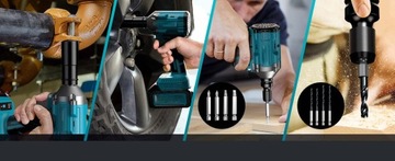 АККУМУЛЯТОРНЫЙ БЕСЩЕТОЧНЫЙ УДАРНЫЙ КЛЮЧ ДЛЯ КОЛЕС 21 В 550 НМ НАСАДКИ + КОРПУС