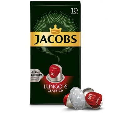 Kapsułki Jacobs lungo 6 komp z Nespresso(r)* 10szt