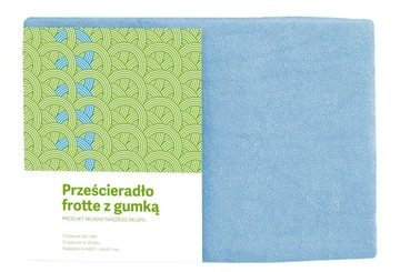 PRZEŚCIERADŁO FROTTE Z GUMKĄ BŁĘKITNE NA MATERAC 80X200 BAWEŁNIANE GĘSTE