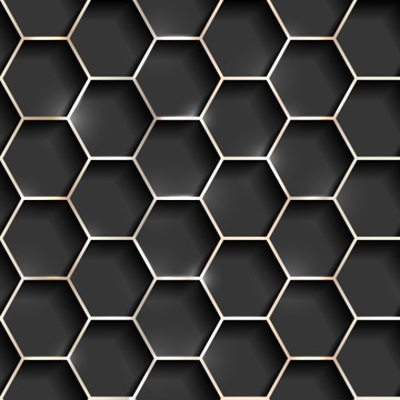 TAPETA GEOMETRYCZNA PLASTRY MIODU 3D 4136al