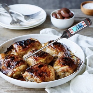 ЦИФРОВОЙ КУХОННЫЙ ТЕРМОМЕТР ДЛЯ МЯСА, ВИНА, ШТЫРЬКИЙ ЖК-ЗОНД