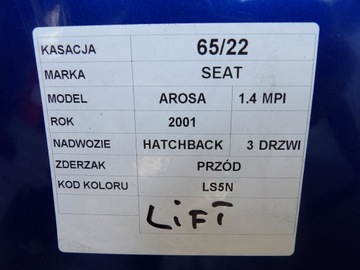 NÁRAZNÍK PŘEDNÍ SEAT AROSA FACELIFT