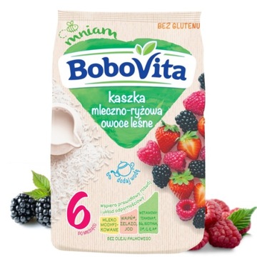 BoboVita Kaszka mleczno-ryżowa owoce leśne 230 g