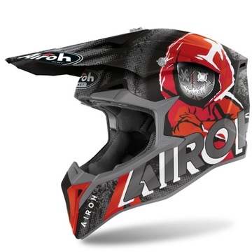 KASK AIROH WRAAP ALIEN RED MATT NA CROSSA ATV R. M