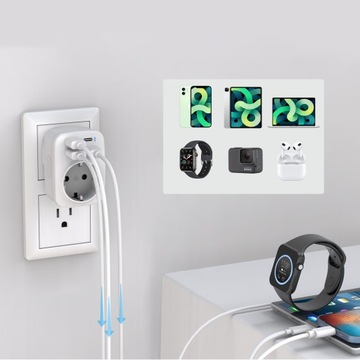 Eu-US PL PL Travel Adapter Plugcl Plugc