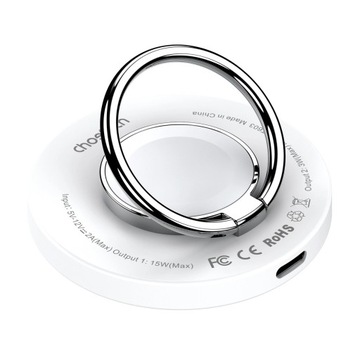 CHOETECH ŁADOWARKA INDUKCYJNA MAGSAFE Z UCHWYTEM BIAŁA