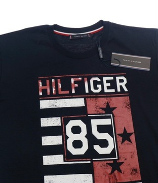 TOMMY HILFIGER T-SHIRT KOSZULKA MĘSKA GRANATOWA S