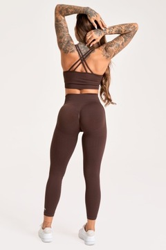 ЛЕГИНСЫ PUSH UP 2.0 DARK CHOCOLATE M GYM GLAMOUR