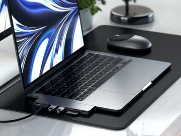 Satechi Pro Hub Slim — алюминиевый хаб с двойным USB-C для MacBook (USB 4,