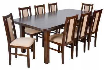 Stół rozkładany Fornirowany 100x200/300 8 krzeseł