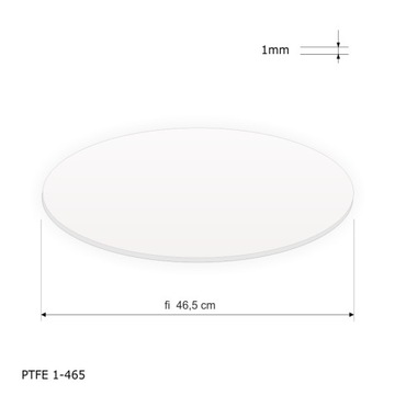 TEFLON 1mm Tarflen PTFE płyta na uszczelki fi 46cm