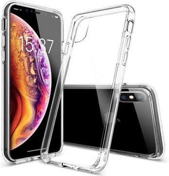 ETUI SILIKONOWE CRYSTAL CASE IPHONE XS MAX + SZKŁO