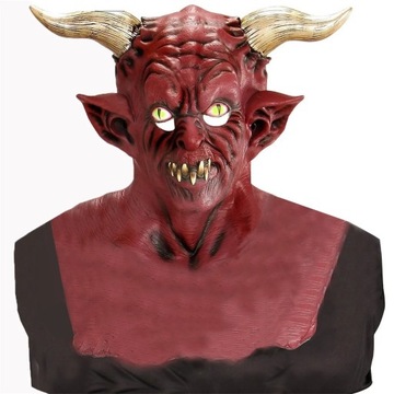 Horror Devil Latex Mask Cosplay Spooky Demon Hellfire Beast Prank Helmet St