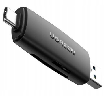 UGREEN ПОРТАТИВНЫЙ USB-ХАБ / USB-C СЧИТЫВАТЕЛЬ КАРТ ПАМЯТИ SD MICROSD 5 ГБ/С OTG