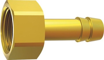 Złącze króciec mosiądz 25 bar gw wewn 3/8 węża 6mm