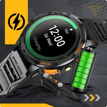 МУЖСКИЕ СМАРТ-ЧАСЫ GPS ПОЛЬСКОЕ МЕНЮ ВОДОНЕПРОНИЦАЕМЫЕ СПОРТИВНЫЕ ЗВОНКИ SMART WATCH PL