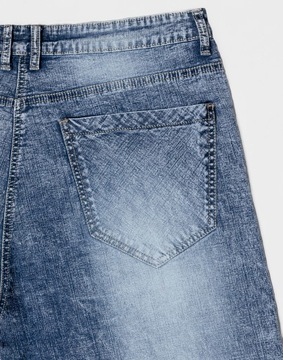 Krótkie Spodnie Jeans Spodenki Szorty Męskie Dżins Cienkie Lato 19002 116cm