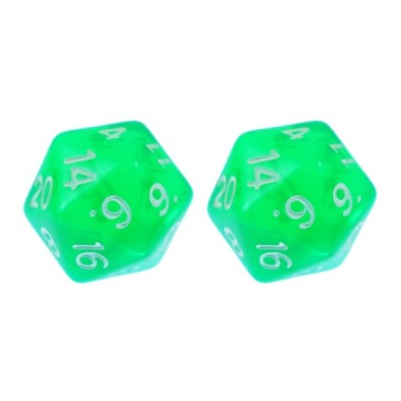 ZESTAW 2 KOSTEK K20 RPG DOMEK W HOBBITONIE KOŚĆ DWUDZIESTOŚCIENNA