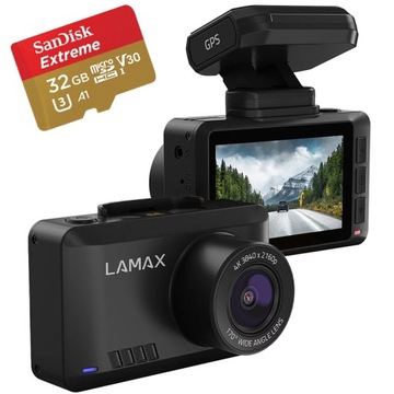 Wideorejestrator Lamax T10 + karta pamięci SANDISK Extreme
