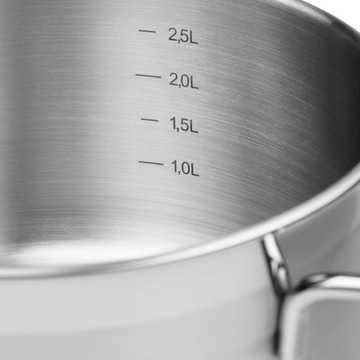 GERLACH STALOWE GARNKI ZESTAW GARNKÓW 8 ELEMENTÓW INOX INDUKCJA