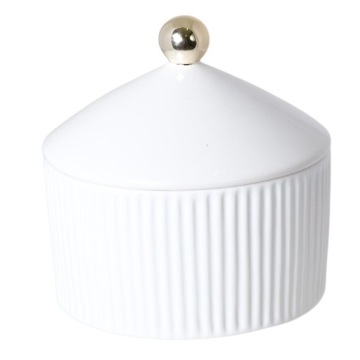 PUZDERKO CERAMICZNE BIAŁO-ZŁOTE BN