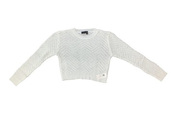 Sweter dziecięcy BECKARO biały XS 152 cm