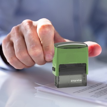 WAGRAF B2s ШТАМП ДЛЯ 4 СТРОК НАЗВАНИЕ КОМПАНИИ ОФИСНЫЙ ДИЗАЙН + ЛАСТИК