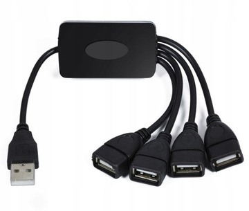 USB-концентратор, 4-портовый разветвитель, разветвитель с кабелем