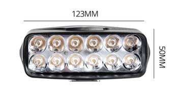 ГАЛОГЕННАЯ ФАРА 12x LED МОТОЦИКЛ QUAD