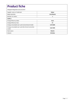 Комплект Встраиваемая духовка + индукционная плита 45см, Kaiser EH 4796 AD+KCT 4795 FI AD