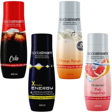 SODASTREAM Zestaw koncentrat / syrop 4 różne smaki