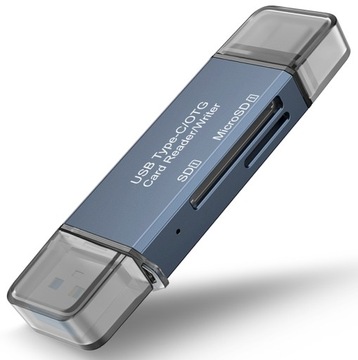 Czytnik kart pamięci adapter USB 3.0 / USB-C microsd sd 2w1 uniwersalny