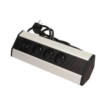 Gniazdo meblowe potrójne z USB ORNO OR-AE-1360