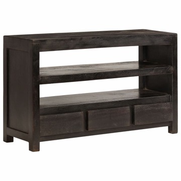 SZAFKA POD TV DREWNO AKACJOWE 90X30X55CM CIEMNOBRĄ