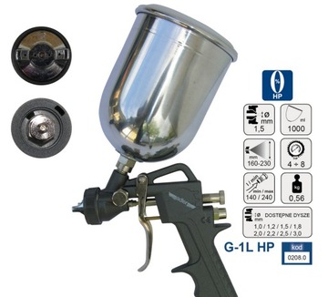 Покрасочный пистолет высокого давления 1,5мм Г-1Л.