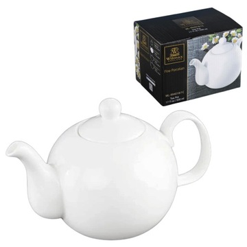 Dzbanek mały porcelanowy do zaparzania herbaty Wilmax 500 ml biały kolor