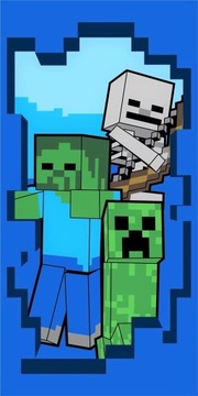 Ręcznik plażowy kąpielowy Minecraft 70x140 Bawełna