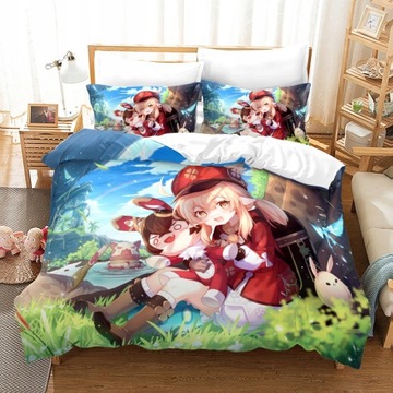 Genshin Impact KOMPLET POŚCIELI 140x200+ POSZEWKI