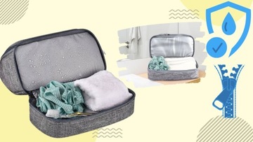 Косметичка Дорожная сумка с крючком, вместительным дорожным отделением, карманом.